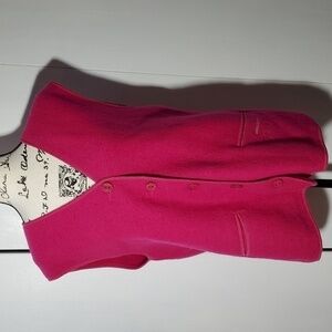 Geiger- Pink Sweater vest Vintage PURE Wool Austria Preppy Sz.40